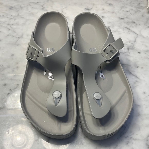 Birkenstock Gizeh Flex Platform Leather Sandals Size 9 NEW - Picture 2 of 15